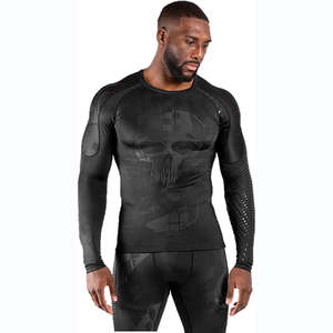 Alto rendimiento Multi Color Rash Guard Diseño personalizado Hombres Manga larga Ropa deportiva de secado rápido para uso al aire libre y en el gimnasio - Product Image 2