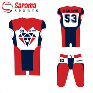 Uniformes de football américain personnalisés professionnels pour équipes, respirants, grandes tailles, manches courtes, vente en gros - Product Image 1