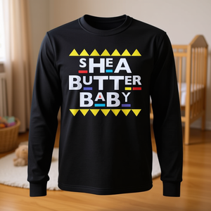 T-shirt à manches longues pour enfants avec imprimé au beurre de karité, t-shirt promotionnel pour bébé - Product Image 3