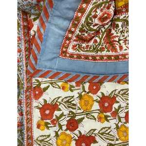 Colcha de Algodón Estampada a Mano con Diseño Tradicional Kantha, Hecha a Mano, para Bebés, para Verano e Invierno - Product Image 1