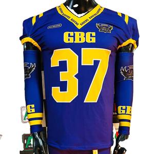 2025 personalizado fútbol americano Jersey pantalones transpirables aparejos sarga bordado corto de talla grande fábrica Pakistán sublimación - Product Image 1