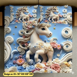 Ensemble de taies d'oreiller en microfibre imprimé licorne de rêve, 2 pièces - Product Image 1