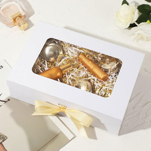 Elegante presentación ventana regalo caja al por mayor con cinta y tapa magnética caja de Perfume papel al por mayor buena calidad - Product Image 6