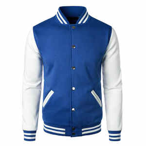 Chaqueta de béisbol universitaria de diseño profesional para hombre, estilo Hip Hop, manga larga, bolsillos delanteros, cuello levantado, chaqueta universitaria para hombre - Product Image 4