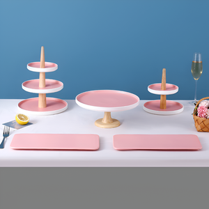 Soporte de pastel de pastelería para magdalenas Rosa simple, boda, restaurante, Hotel, fiesta, uso al mejor precio - Product Image 6