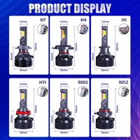 Nouveau modèle 200W haute puissance trois tuyaux en cuivre ampoule de voiture 9005 9006 H1 H7 H11 H4 phares Led