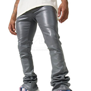 Pantalon en cuir décontracté pour homme, fabrication en usine, respirant, meilleur design 2025, logo personnalisé, lavage foncé, qualité moyenne à haute, léger - Product Image 1