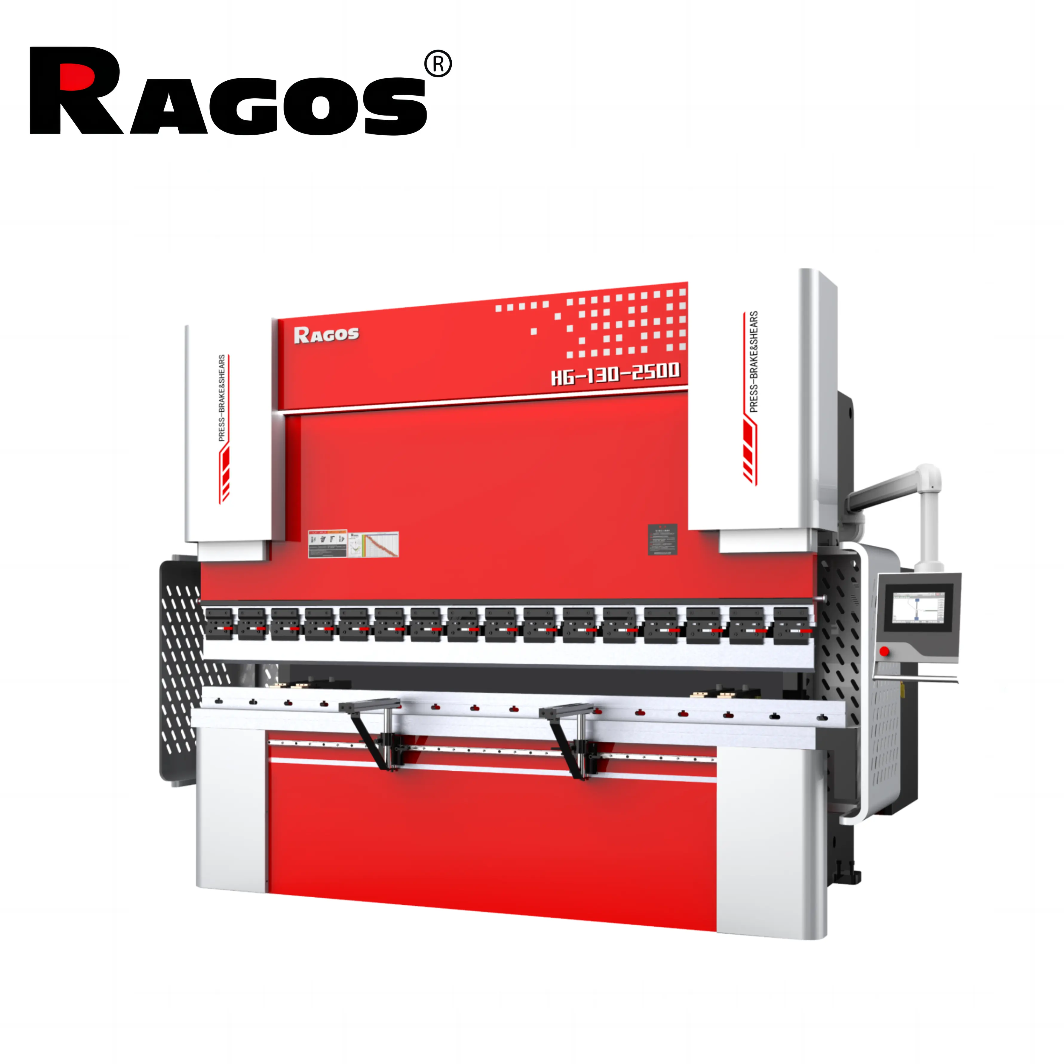 Ragos HG-130-2500 tek Servo Motor kontrolü hidrolik makas pres yağ-elektrik hibrid CNC bükme makineleri