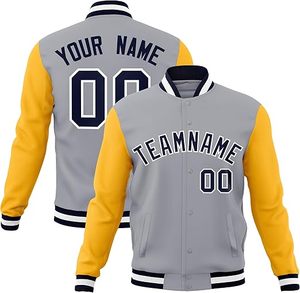 Parches bordados de letras de chenilla personalizados, manga de cuero, bombardero de béisbol, chaquetas con letras, chaqueta universitaria de lana para hombres - Product Image 4