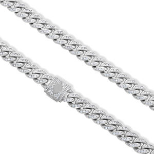 Radiante 14K oro Moissanite collar E Color corte brillante VVS2 claridad estilo Hip Hop elegante joyería fina proveedor en línea - Product Image 4