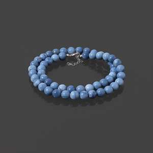 สร้อยคอลูกปัดธรรมชาติ sodalite, สร้อยคอลูกปัดกลมเรียบขนาด8มม. ทำด้วยมือคริสตัลสร้อยคอลูกปัดเครื่องประดับ - Product Image 6