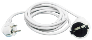 5m. Tubo prolunga Schuko 3x1.5mm. Economico Bianco 16A (GSC 0100043) - Product Image 1