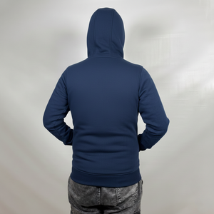 Sweat à capuche zippé pour homme de haute qualité, brodé, style streetwear thermique d'hiver, épaules tombantes, motif uni, basiques - Product Image 3