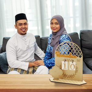 Décorations de calendrier de l'avent du Ramadan en bois-Décorations de calendriers de compte à rebours Ornement de fête du Ramadan de 30 jours, cadeau de Ramadan - Product Image 2