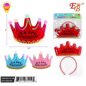 Couronne joyeux anniversaire 144 pièces avec lumière pour l'éclairage de fête - Product Image 1