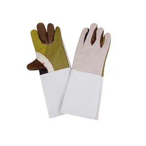 Nuevo diseño personalizado guantes de soldadura de cuero de vaca soldador de construcción Industrial doble seguridad guantes de cuero de alta calidad para hombres - Product Image 5
