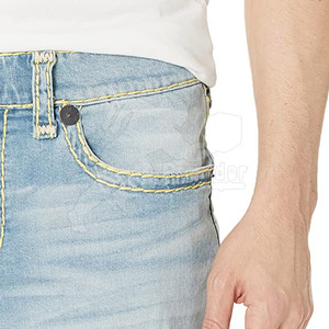 Pantalones vaqueros personalizados OEM pantalones cortos vaqueros de moda Hip Hop de cuerpo entero a bajo precio pantalones cortos para hombre venta en línea - Product Image 4