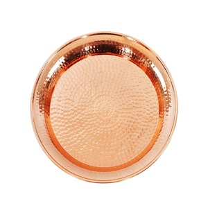 Bandeja de cobre de lujo Diseño de corazón Hecho a mano Venta al por mayor Plato de servicio de lujo Bandeja de servicio de cobre al por mayor con estilo clásico - Product Image 6