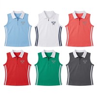 Set Rok Polo Tenis Tanpa Lengan Wanita, Cepat Kering, Bernapas, Menyerap Keringat, Poliester, Pakaian Olahraga Golf MYTH YSTAR