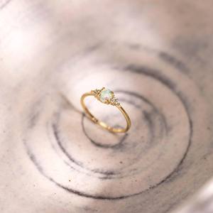 Natural Fire Opal Gemstone <b>Ring</b> <b>Dainty</b> Opal <b>Ring</b> Engagement <b>Ring</b> - Product Image 1