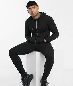 Custom Gym Slim Fit Cotton Fleece Sports Chándal para hombres XXL Casual Winter Running Wear con el logotipo impreso - Product Image 4