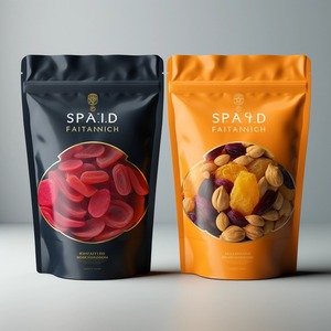 Bolsa de soporte para leche en polvo de albaricoque turco, cierre de cremallera blanco mate, embalaje de papel de aluminio, resistente a los niños, a prueba de humedad, grado alimenticio - Product Image 1