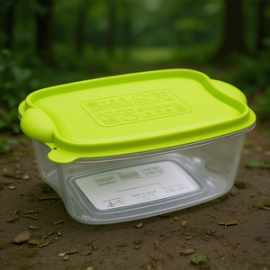 Modern Rectangle Food Container (1Lt)-Home <b>Kitchen</b> <b>Storage</b> Microwavable Food Grade Plastic 5kg Load PP Material - Product Image 3