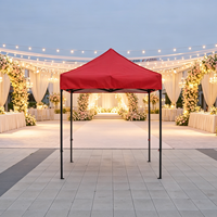 Tente pliante à armature en acier 2x2m avec impression personnalisée, imperméable, avec parois latérales, pour stand publicitaire de salon professionnel
