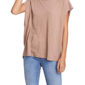 T-shirt Halo Marrone da Donna Free People, Taglia M, 100% Cotone Traspirante, Top Decorato con Motivi Floreali, Stile Corto e Aderente - Product Image 3