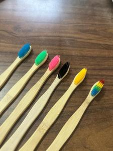2025 Latest 100% Eco-friendly Bamboo Wooden <b>Toothbrush</b> BPA-Free Soft Bristle Charcoal <b>Toothbrush</b> with Private Label Orthodontic - Product Image 3