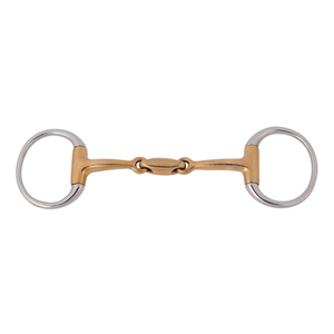 Bocado de Acero Inoxidable ARMANDIOUS, Bocado de Acero Tipo Lozenge, Bocado de Acero Tipo Snaffle Dorado, Instrumento Veterinario para Caballos - Product Image 2