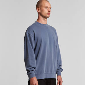 Sudadera de cuello redondo con Logo impreso personalizado, ropa de calle de cuello redondo, 100% algodón, talla grande - Product Image 4