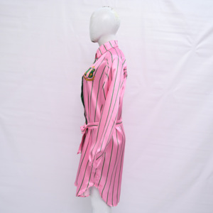 Vestido Formal Profesional de Diseñador para Mujer, Manga Larga, Moderno, de Seda, con Logotipo Bordado, Decoración con Botones, Largo hasta la Rodilla, para Fiestas y Uso Diario - Product Image 4
