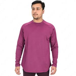 Camiseta lisa de manga larga de gran tamaño personalizada para hombre, camiseta de manga larga de algodón, camisetas de manga larga personalizadas para hombre con impresión personalizada para hombre - Product Image 3