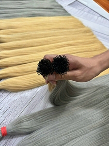 ผมมนุษย์บริสุทธิ์เคราตินแบบธรรมชาติจัดแนว100% ผมมนุษย์บริสุทธิ์แบบไม่ผ่านกระบวนการ - Product Image 5