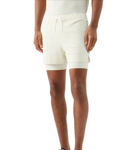 Nouveaux ensembles courts pour hommes blancs, personnalisables, best-sellers, fabrication de vêtements, motif uni, ensembles courts pour hommes, vêtements décontractés, blanc uni - Product Image 2