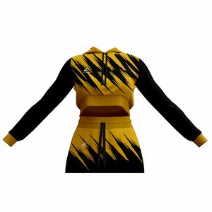 Ropa deportiva de invierno para mujer con estilo personalizable, Top corto, chándal, tendencias estampadas - Product Image 3