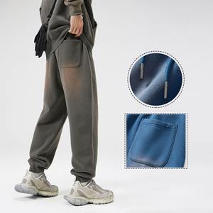 Pantalon délavé à l'acide, vente en gros, sur mesure, mélange de coton 380 g/m², doublure en polaire, pantalon de survêtement ample, fabricant de pantalons de survêtement - Product Image 4