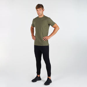 Camiseta Básica de Manga Corta Ajustada de Color Sólido para Hombre, Cómoda, 100% Algodón, Tejido de Punto, Logotipo Frontal, Camiseta de Alta Calidad - Product Image 6