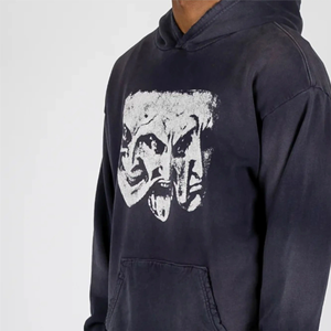 Sweat à capuche vintage imprimé délavé à l'acide 100 % coton, écologique et respirant, personnalisable avec des designs accrocheurs pour hommes et femmes - Product Image 4