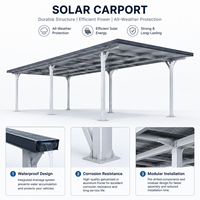 Carport solaire photovoltaïque LiFePO4 5kW 10kW avec conception modulaire pour usage domestique et commercial, chargeur de véhicules électriques, stockage de batterie