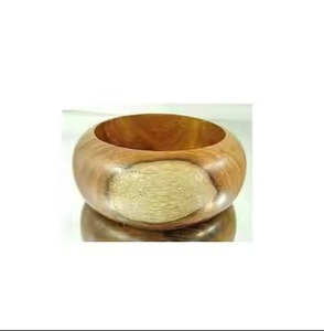 Handmade Natural Crafts Designer <b>Wooden</b> Bangles with brass Inlay Work perfect for unisex - Product Image 6