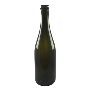 Botella de vidrio verde oliva oscuro de 750ml Tapa de rosca metálica Muestra gratis Logotipo personalizable para difusor de agua con gas Superficie helada - Product Image 2