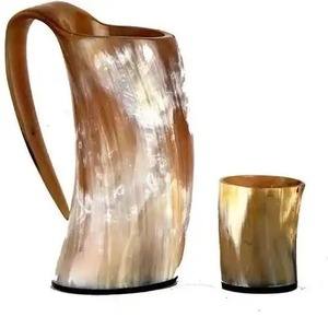 Meilleure vente poli naturel corne de buffle artisanat tasse Animal Style thé et bière accessoire à boire - Product Image 6