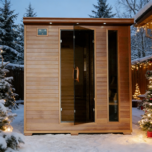 Sauna Infrarroja de Cedro para 6 Personas, para Uso Interior/Exterior - Product Image 2