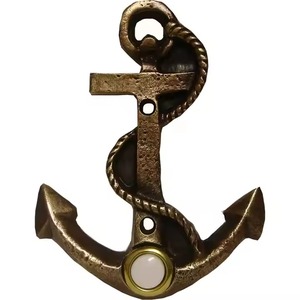 Sculpture d'ancre en laiton, art métallique décoratif nautique, élément de décoration maritime élégant pour la maison, accent pour table ou étagère - Product Image 3