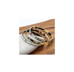 Fabricante de brazaletes de cuerno de forma redonda de la India a la venta brazaletes de cuerno de vaca de buey personalizados con artesanías hechas a mano de gran tamaño de latón - Product Image 1