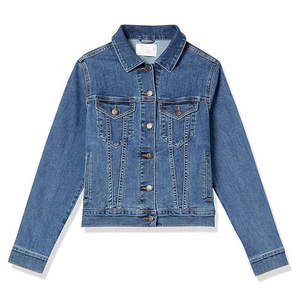 Chaqueta Vaquera para Mujer, Transpirable, de Alta Calidad, Color Sólido, en Oferta - Product Image 1