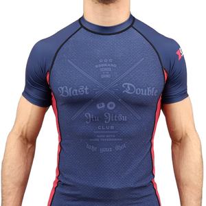 Ropa de Entrenamiento Ajustada para Hombre, de Alta Calidad, Manga Corta, Larga, Spandex/Poliéster, Personalizable para MMA, Gran Venta - Product Image 1