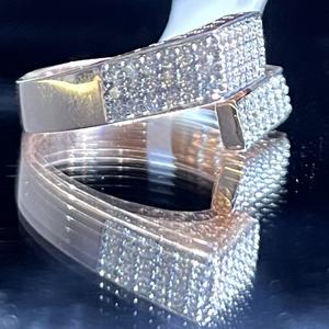 แหวนเพชรแท้หรูหราสำหรับผู้ชายเครื่องประดับทอง14K 18K ทำด้วยมือชั้นดีสำหรับเจ้าบ่าวครบรอบหรือของขวัญสุดหรู - Product Image 3